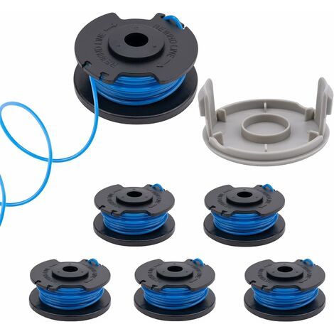 Bobine Fil Coupe Bordure Ryobi Compatible Avec Ryobi One + AC14RL3A 18v 24v 40v, 0,065" Alimentation Automatique Pour Ryobi Sans Fil Line 11ft, 6 Bobines + 1 Capuchons de Coupe (1/5)