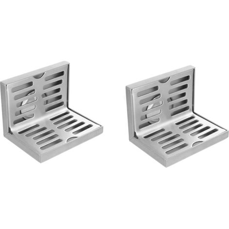 2 Pièces Siphon De Sol Autocollant Gel Égout De Drain De Plancher Filtre Toilettes Tuyau Liquide Coin Prise Dissolvant Bouchon Anti-retour Grille Acier Inoxydable Silver (1/5)