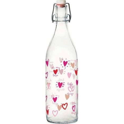 Bottiglia in Vetro con Tappo Ermetico Little Things 1 Litro Cerve
