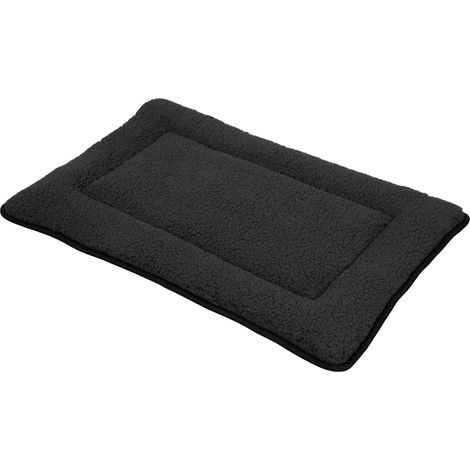 Tapis en peluche pour animaux domestiques lavable 90 x 60 cm - anthracite - lit pour chien avec dessous antidérapant - tapis de couchage couverture pour animaux tapis pour animaux domestiques lit cous