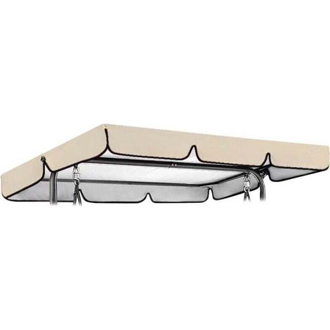 Toit de Rechange pour Balancelle de Jardin, Housse de Rechange, Toit de Balancelle de Jardin étanche, Balancelle Remplacement pour Les Jardins Battants et Les Terrasses (Beige 19013215cm) (1/4)