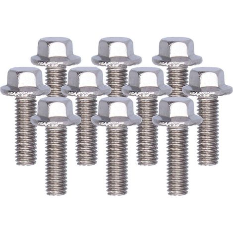 Lot de 10 vis à tête hexagonale à bride en acier inoxydable 304, accessoires M5, 10/12/16/20/25/30/35/40 mm, M5x16 (1/5)