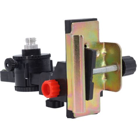Adaptador para nivel de burbuja con soporte de ajuste fino y cabezal telescópico multifuncional giratorio de 360°. (1/5)