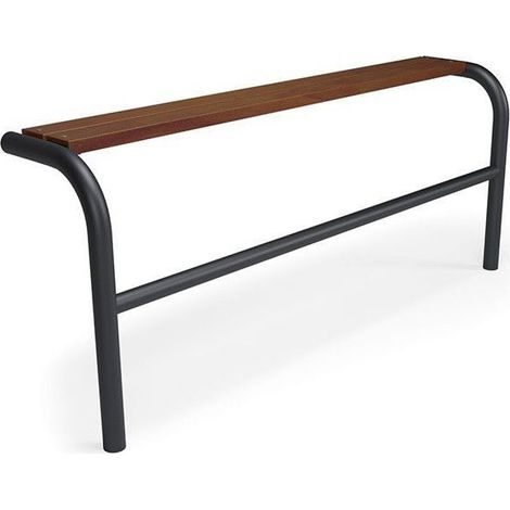 Banc pour jeunes I noir-bois foncé 192 cm (1/5)