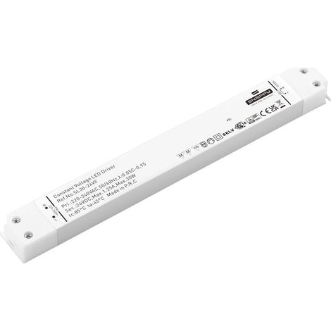 Dehner Elektronik SL 30-24VF Driver de LED à tension constante 30 W 1.25 mA 24 V/DC protection contre les surcharges, s