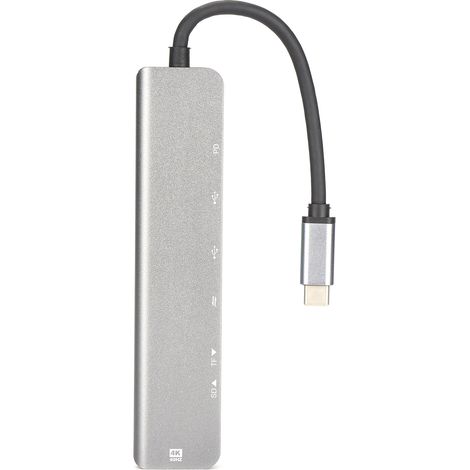 Hub USB C 7-en-1 avec Ports HDMI, USB, Carte Mémoire et Alimentation pour Ordinateur Portable (1/5)