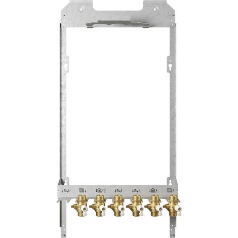 Bosch Accessoire pour stations d'appartement Cadre de montage F7001 RS incl. robinets à boisseau sphérique, 7735600641