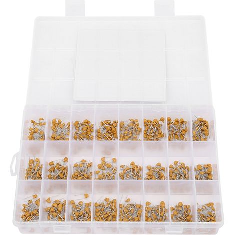Set mit 720 Keramikkondensatoren (24 Typen, 0,1 µF–100 nF, 50 V) mit Aufbewahrungsbox (1/5)