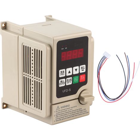 Variateur de fréquence 220V 3.7kW, convertisseur monophasé vers triphasé, variateur de vitesse moteur, inverseur de fréquence à entrée 1 phase et sortie 3 phases, contrôleur de vitesse industriel. (1/5)