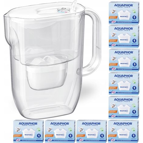 Caraffa filtrante Aquaphor Fresh da 3,2 litri di colore bianco con 10 cartucce Maxfor+ (1/5)