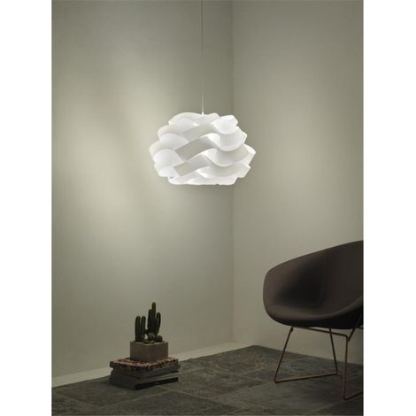 CLOUD weißer Dreilicht-Hängeleuchter Durchmesser 75x h50cm (1/3)