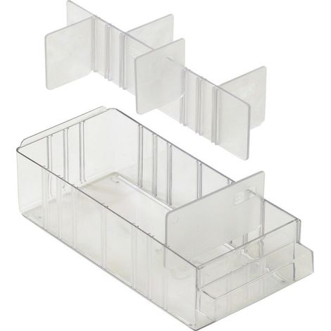 Collection de séparateurs 24 pièces L137xH31mm transparent séparateur 150-01 longitudinal 24 pièces par lot