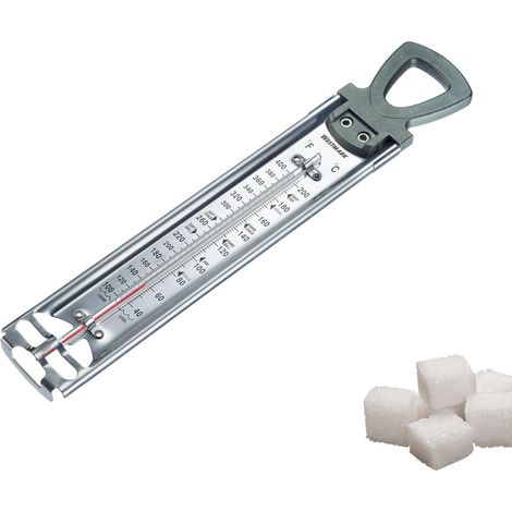 Thermomètre à Sucre, 1 Pièce – Aide aux Confitures et aux Fruits – Cadre en Acier Inoxydable avec Pince Ajustable, Tube en Verre Robuste (1/5)