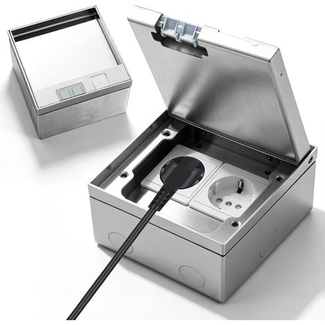 Prise de sol intérieure : prise encastrée 250 V/16 A étanche en acier inoxydable, prise de sol extérieure, prise encastrée pour maison, bureau et prise de sol en marbre (1/5)