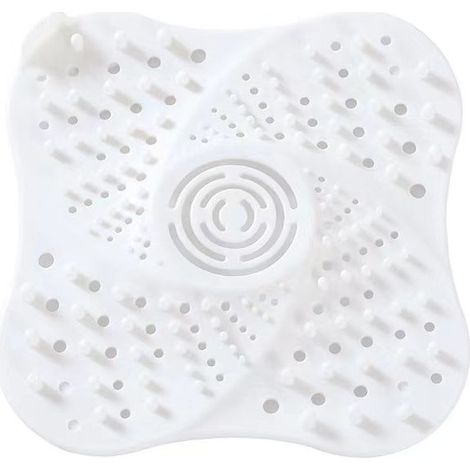 1 pièces attrape cheveux douche，filtre a cheveux pour douche avec Ventouse tamis evier bouchon baignoire anti cheveux filtre bonde douche filtre baignoire pour Cuisine lavabo salle de bain Blanc (1/4)