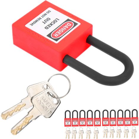 10 Sets 38 mm Nylon-Staubschutzverschlüsse für Industrieanlagen, Isolierung und Sicherheitswerkzeuge für Fabriken, rot (1/5)