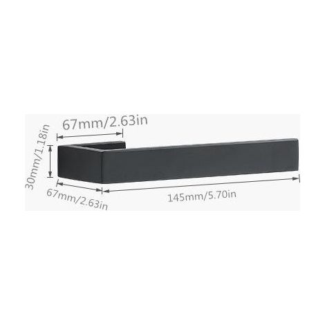 MOONSTARS Anneau porte-serviettes Porte-serviettes 304 de Acier Inoxydable de montage surface brossée Noir support de serviettes Accessoirs WC Salles de Bains (1/4)