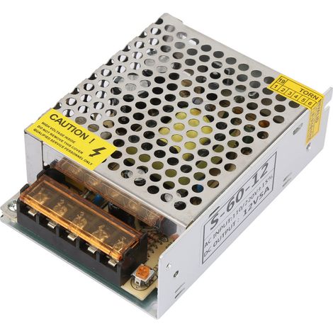 Industrieller 12V 5A DC LED-Schaltnetzteil-Treiberadapter (1/5)