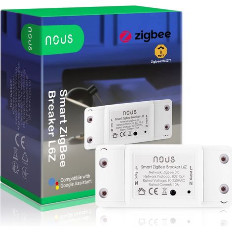 NOUS Interruttore ZigBee L6Z - Alexa Interruttore domestico intelligente Tuya con timer Interruttore wireless a led fai da te Relè luce 230v Assistente Google Home ZigBee2MQTT (1/5)