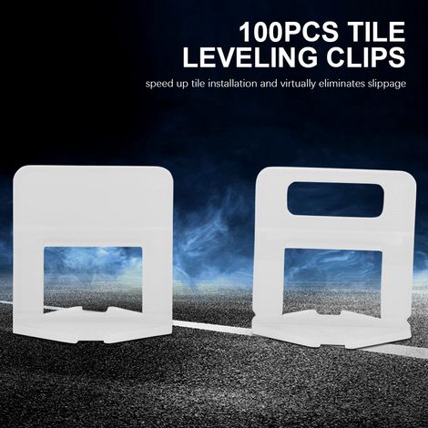 100 Stück Einweg-Fliesenverlegeclips aus Kunststoff, 1,0 mm, Boden- und Wandabstandshalter, Werkzeug zur Verlegung von Keramikfliesen (1/5)