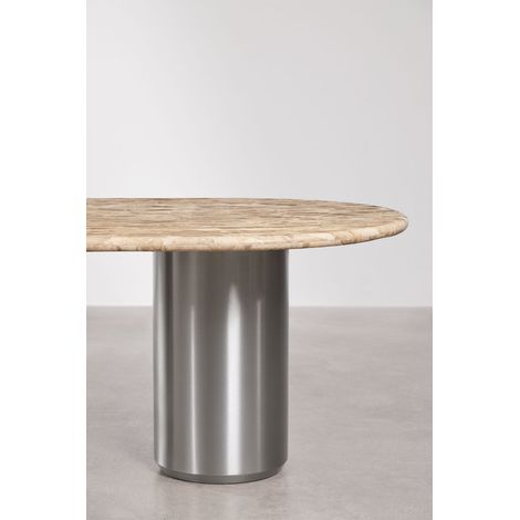 SKLUM [ ] Bein für ovalen Esstisch 220x110 cm Luceida Edelstahl                                  