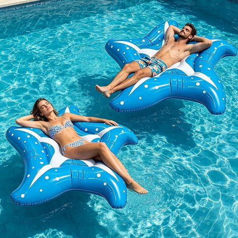 Matelas gonflable pour piscine, étoile de mer, 150 cm, hamac de piscine, jouet pour adulte, matelas gonflable, hamac d'eau, animaux de natation pour l'océan, piscine, animaux, île de natation (1/5)