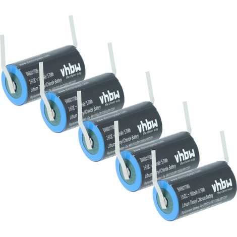 vhbw 5x Batería reemplaza Maxell ER17/33 para (1600 mAh, 3,6 V, Li-MnO2)