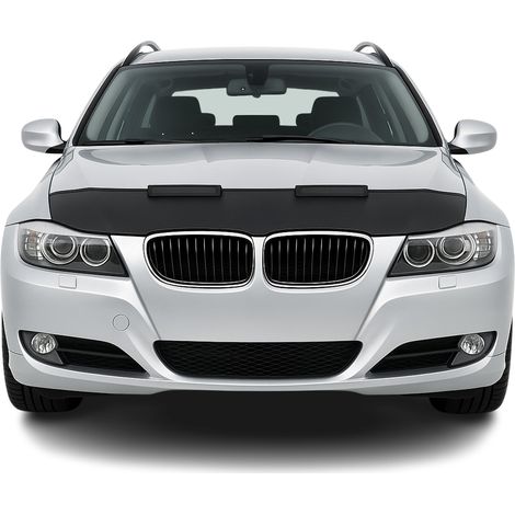 Protège capot Masque Compatible avec BMW Série 3 E90 E91 Berline Break 2008-12 vinyle Noir (1/5)