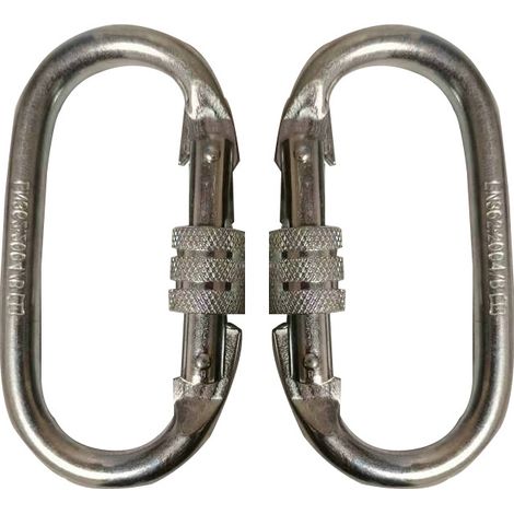 2 Stück Schraubkarabiner, 19 mm Finger, 19 mm Finger
