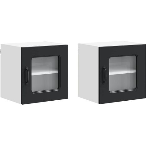 Maison Exclusive - Panel de lavaplatos Kalmar 2 pcs Negro 40 x 31