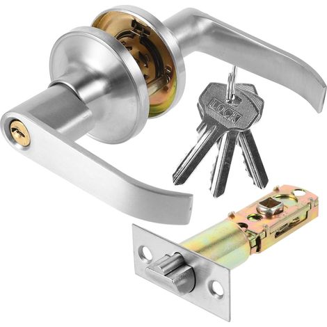 Serrure de porte de chambre NUOBESTY avec poignée en aluminium (1/5)