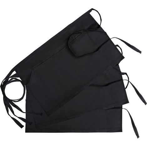 Set mit 3 kurzen Unisex-Schürzen mit Taschen für Köche, Bäcker, Kellner, Kellnerinnen und Handwerker (1/5)