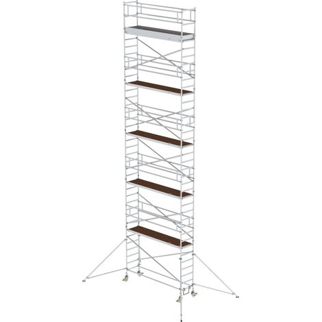 MUNK Aluminium-Rollgerüst mit Ausleger 3,00x0,75m Plattform 12,35m AH (1/2)