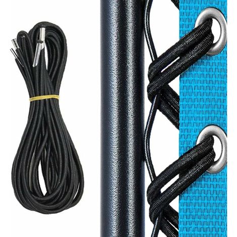Set mit 4 universellen Ersatz-Gummiseilen für Zero-Gravity-Stühle – Reparaturset für Liegestühle, Terrassenstühle, Relaxsessel, Anti-Schwerkraft-Stühle – Schwarz-Fei