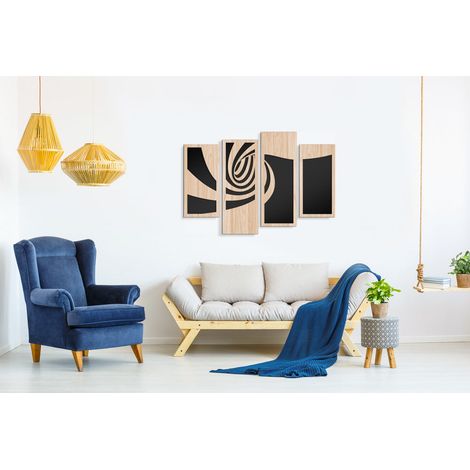TUNNEL 100x70 cm - Quadro arredo LASERCUT composito Legno e PVC - Misura: 100x70 cm