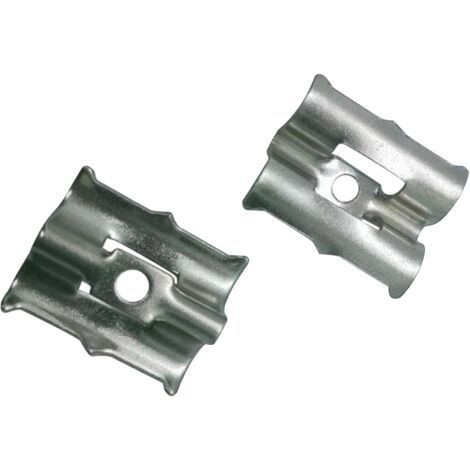 Clips de sol en acier inoxydable antirouille pour terrasse - Connecteurs lisses pour sols composites - Utilisation extérieure épaisse - Connecteurs de sol compatibles avec rainures (1/3)