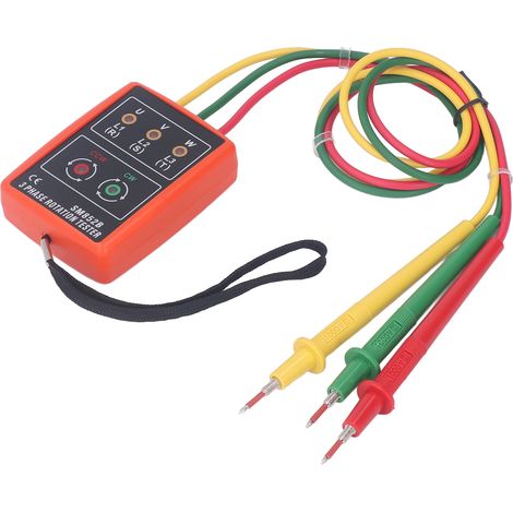 Vérificateur de séquence triphasée portable SM852B indicateur de rotation de phase AC testeur de détection tension et courant avec pinces (1/5)