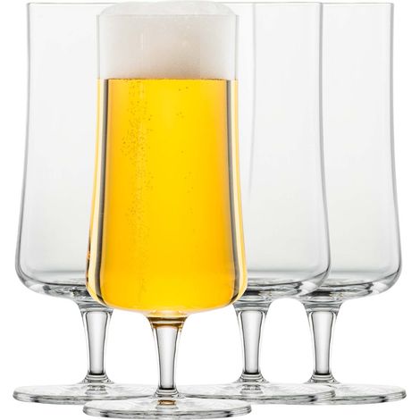 Verres à pils Beer Basic 0,3 l set de 4, tulipe de bière classique avec point de mousse, verres en cristal résistant au lave-vaisselle, fabriqué en Allemagne art. n° 130006 (1/5)