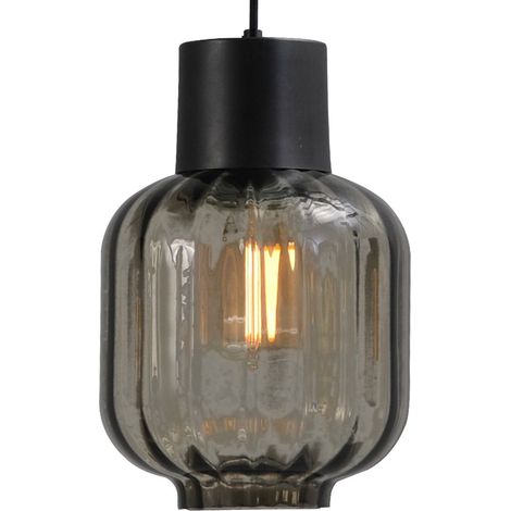 Lampe à suspension Lett lll 20 avec verre fumé - 2160-05-05-20 (1/3)