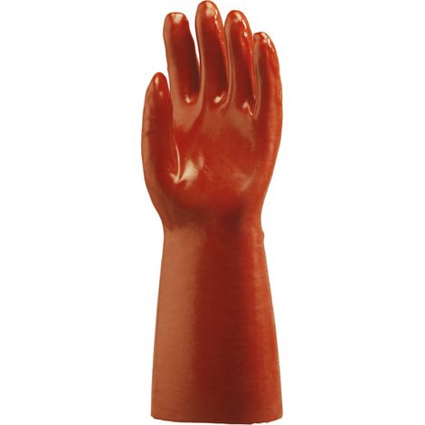 Gant enduit PVC COVERGUARD EUROTECHNIQUE 3641 Rouge T10 Manchette gantelet (1/2)