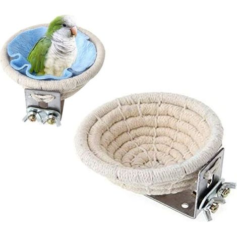 Nistkasten aus Baumwollseil für brütende Vögel, ideal für Wellensittiche, Kakadus, Papageien, Finken, Unzertrennliche und kleine Papageien. (1/4)