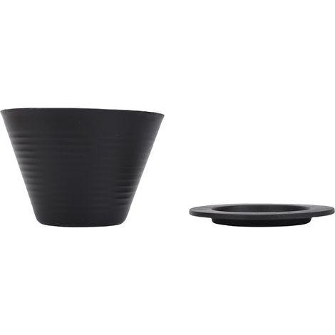 Doseur à café manuel Filtre plat en PP alimentaire Noir Stable et durable (1/5)