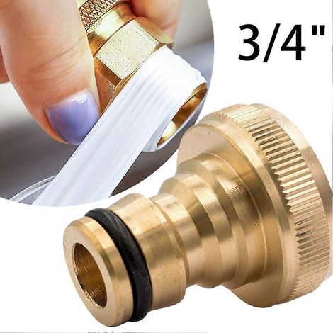 Raccordo universale in ottone G3/4" per rubinetto da giardino – adattatore per tubo da giardino (1/4)