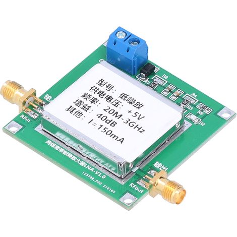 LNA2‑20M‑3G‑40DB Amplificateur RF Large Bande 5V pour Récepteur Radio FM et Télécommande, Ampli Bas Bruit (1/5)