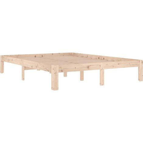 Cadre de lit Bois de pin massif 140x190 Oliver (1/5)