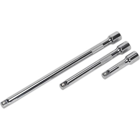 Sealey Premier Extension Bar Set 3/8""Sq Drive 3pc AK6340