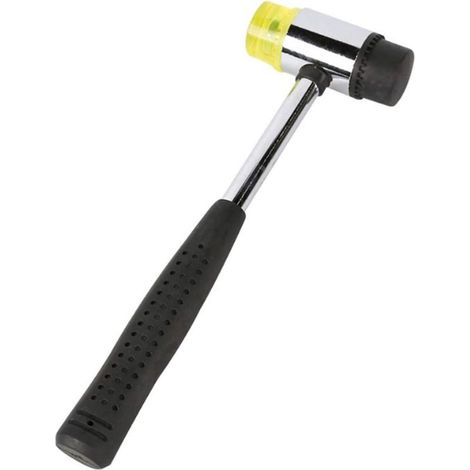 Martillo de goma de doble cabeza, martillo de montaje, mazo de doble cara, diámetro 35 mm, martillo de aluminio, kit de reparación de herramientas (negro) x 1 Productos para el hogar/jardín (1/4)