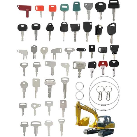 clés universelles pour engins de chantier, pelleteuse, tracteur, empileur, accessoires compatibles avec (1/5)