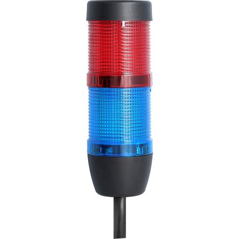 STEX24 Signalsäule blau-rot, 50mm, 24V AC/DC, LED-Dauerlicht Kabel 2,5 Meter, SS50-OB2/24 141 Anschlusstechnik: Anschlusskabel - 1 Stück (1/2)