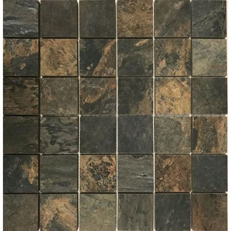 KEG20032 – Carrelage effet pierre 29,8 x 29,8 cm – Céramique anti-dérapant R10 – Couleur northern lava – Collection Rustic Stone – Barwolf (1/2)